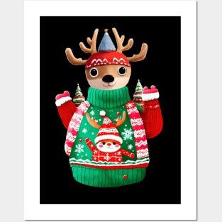 Christmas Kids Ugly as Sweater Girls Posters and Art